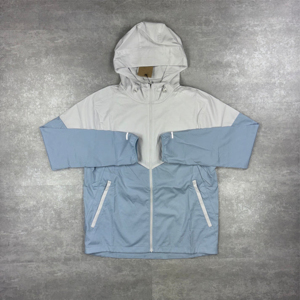 Custom Logo Printed Hooded Solid Winter Waterproof Lightweight Polyester/Nylon <b>Wind</b> <b>Breaker</b> Tracksuit 2-Piece Set - Product Image 2