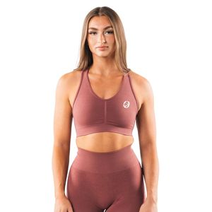 <b>Rose</b> Pink Women's Cross Back Sports Bra Lightweight Stretch Athletic Crop <b>Top</b> for Training Workout Yoga Gym Running Fitness - Product Image 1