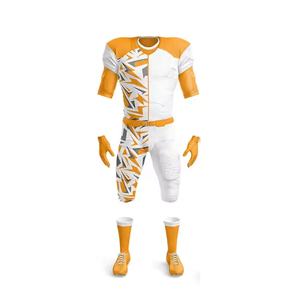 Usine en gros de haute qualité nouveau Design Logo personnalisé Offre Spéciale court dégradé cou personnalisé rétro Football américain uniforme 100% - Product Image 3