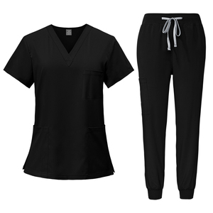 2026 New V-Neck Straight Hospital Nursing Medical <b>Scrubs</b> - Unisex Spandex/Polyester Professional <b>Scrub</b> <b>Sets</b> - Product Image 3