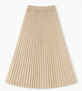 Falda plisada de cintura natural, fabricante de ropa de Vietnam, OEM ODM, falda tejida para mujer, ropa femenina, etiqueta personalizada, venta al por mayor - Product Image 4