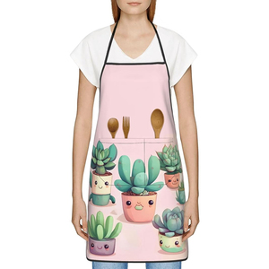 Custom Sublimation and Embroidery Adult Kids Craft Bib Cotton <b>Apron</b> <b>Kitchen</b> Set in New Style - Product Image 5