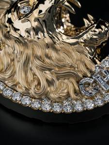 Pendentif personnalisé en moissanite avec tête de lion, plaqué or, argent rhodié, bijoux hip-hop - Product Image 2