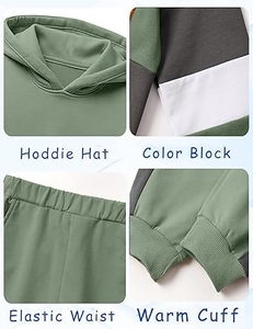 New 2026 Model OEM Wholesale <b>Boys</b> Pink 100% Cotton Winter Streetwear Sweat Suits Pullover Hoodie & Joggers High Quality - Product Image 6