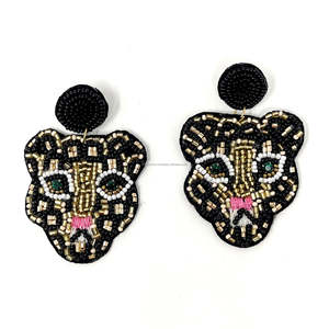 Boucles d'oreilles de Bohème Perlé à la Main Fleur Brodée Pendantes Taille Personnalisée Unisexe pour Déclaration Tenues Cadeau Inde - Product Image 6