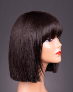 Peluca de Cabello Humano Remy Virgen 100% Natural, Rizo Italiano, Trama Simple, Color Negro Natural Vietnamita, Venta al Por Mayor - Product Image 1