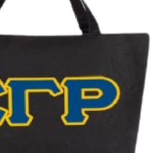กระเป๋าโท้ทสะพายไหล่ลายตัวอักษร Black Sigma Gamma Rho Sorority กระเป๋าผ้าแคนวาสสำหรับผู้หญิง จุของได้เยอะ เหมาะสำหรับใช้ในมหาวิทยาลัยและช้อปปิ้ง - Product Image 5