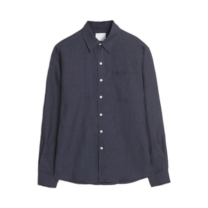 Chemise habillée personnalisable pour homme grande taille en lin et coton, manches longues, unie, de haute qualité, décontractée, respirante, tissée - Product Image 6