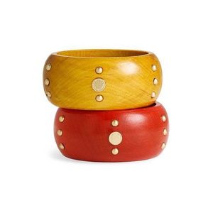 Brazaletes de Resina y Madera de Artesanía Tradicional - Accesorios de Moda con Cristales - Product Image 3