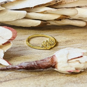 High Demand Lotus <b>Ring</b> Boho Brass <b>Ring</b> For Women 18k Gold Plated Dainty Floral Jewelry Wholesale <b>Ring</b> /OEM/ODM Support Available - Product Image 5