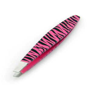 Pinzas para Cejas con Recubrimiento en Polvo Color Morado Personalizado, Pinzas de Precisión Profesionales de Acero Inoxidable con Punta Inclinada, Marca Privada - Product Image 6