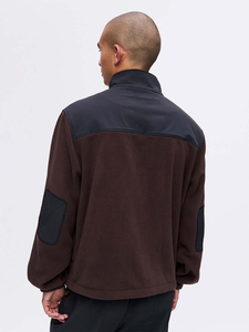 Sweat-shirt noir coupe oversize à col zippé 1/4, style uni, épaules tombantes, coupe ample, coupe-vent pour homme – Collection Automne Hiver – Offre Spéciale - Product Image 3