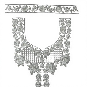 Ladies Elegant Embroidered <b>Sew</b>-<b>On</b> <b>Patches</b> Floral Handmade Stitch Design Lightweight Organza - Product Image 6