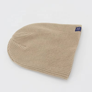 Custom Knit Cuffed Acrylic Slouchy Beanie,Streetwear Private Woven Label Logo Beanies,Fisherman Skull Hats <b>Winter</b> <b>Cap</b> - Product Image 3