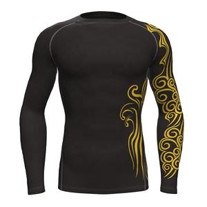 Rash Guard avec service OEM Hommes Sublimation Imprimé Spandex Rash Guard Gym Surf Plongée MMA Rash Guard Arts Martiaux Sportswear - Product Image 3