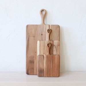 Planche à découper et bloc de hachage réversible en bois style ferme avec rainure pour jus, écologique et compatible lave-vaisselle - Product Image 6