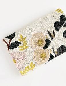 Bolso de mano de moda con perlas rosas y cuentas, diseño de mandala, cartera de noche, bolso étnico con cuentas de semillas, accesorio de fiesta para mujer, cartera nupcial - Product Image 6