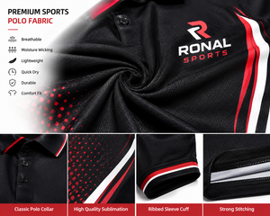 Custom Sublimation <b>Polo</b> Shirt Men Quick Dry Polyester Sports Golf Team Uniform Short Sleeve Printed Performance <b>Polo</b> OEM ODM - Product Image 5