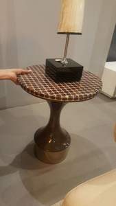 Table basse gigogne, table d'appoint réglable en osier pour salon, chambre, jardin, balcon, pliable et suspendue - Product Image 2