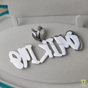จี้เพชรโมอิสซาไนต์ฮิปฮอป "O4IKI49" สร้อยคอทองคำขาวชุบแบบ Cuban Link สำหรับผู้ชาย - Product Image 3