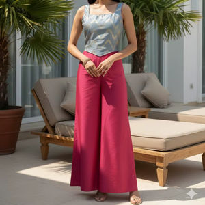 ชุดเสื้อสีชมพูสำหรับผู้หญิง ชุดกางเกงขายาว ชุดงานรื่นเริงสไตล์ชาติพันธุ์ ชุดสูทอินเดีย ปากีสถาน ชุดผ้าแจ็คการ์ด ชุดเดรสสวยหรู - Product Image 1