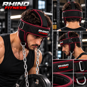 สายรัดศีรษะปรับระดับได้ Rhino Fitness พร้อมโซ่สำหรับฝึกความแข็งแรงของคอ สายรัดศีรษะปรับระดับได้พร้อมโซ่สำหรับการฝึกความแข็งแรง - Product Image 5