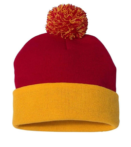 Gorro Unisex Rojo y Negro, Gorro de Invierno Tejido, Diseño con Borde, Color Sólido, para Adultos, Circunferencia de Cabeza 56-58CM - Product Image 5