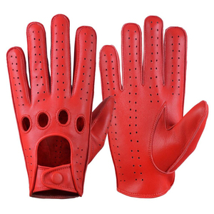 Gants de conduite pour hommes en cuir, gants de conduite sans doigts, gants de course en cuir, gants de sport personnalisés - Product Image 3