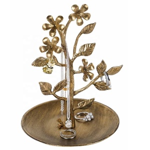 Support à bijoux en métal de haute qualité en forme de cocotier, porte-bijoux et plat à bibelots pour commode, cadeaux de Noël, d'anniversaire et de mariage - Product Image 3