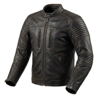 Veste en cuir bleu foncé vintage pour homme, veste de motard, coupe ajustée, veste en similicuir, vêtement de mode streetwear