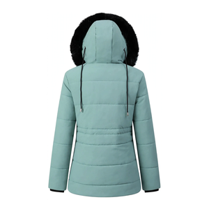 Parka con Capucha de Piel Sintética Beige para Hombre, Chaqueta de Invierno Gruesa Cortavientos, Abrigo Acolchado Casual con Cremallera, Ropa Exterior Transpirable para Hombre - Product Image 6