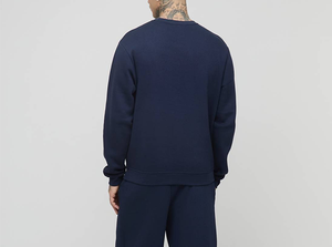 Sudadera Deportiva de Algodón para Otoño/Invierno, Color Azul Sólido, Manga Larga, Estampado Digital, Ecológica - Product Image 6