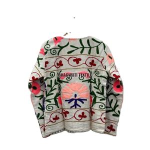 Nouveau imprimé indien femmes Suzani brodé à la main veste courte pour les femmes Crewel Festival cadeau spécial pour son bord brut - Product Image 2