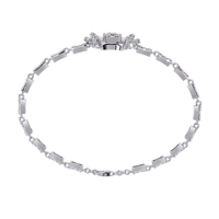 Bracelet à maillons ovales en or 18 carats, bracelet en diamant cultivé en laboratoire, plaqué rhodium, bijoux fins pour femmes