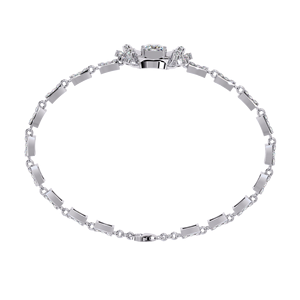 Bracelet à maillons ovales en or 18 carats, bracelet en diamant cultivé en laboratoire, plaqué rhodium, bijoux fins pour femmes - Product Image 1