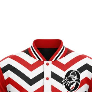 Chaqueta de Béisbol Roja y Blanca de Manga Larga con Cierre Completo, Uniforme de Equipo, Ropa Exterior Ligera y Cómoda para Deportes - Product Image 3