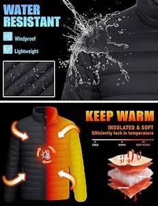 Chaqueta Acolchada Ligera para Hombre TACVASEN, Chaquetas Acolchadas de Invierno, Abrigos Aislantes Resistentes al Agua y al Viento - Product Image 5