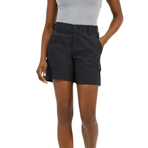 Shorts Cargo de Cintura Alta para Mujer, Color Sólido, con Bolsillos, Cierre de Botones, Estilo Casual, Tejido de Poliéster Transpirable - Product Image 3