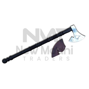 Hache forgée à la main avec manche personnalisé, outil robuste pour couper du bois, idéal pour la forêtière, le bushcraft et le camping, hache en acier au carbone - Product Image 1