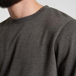 Ensemble sweat-shirt à col rond gris pour homme et pantalon long, coupe décontractée, couleur unie, poches latérales, vêtements d'automne, 100% coton - Product Image 3