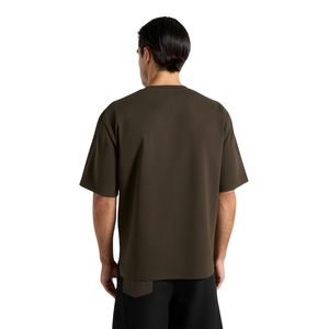 Camisetas de algodón de jersey para hombre, cuello redondo, manga corta, ajuste regular y relajado, estampado pequeño en el pecho, espalda lisa, casual, venta al por mayor, personalizadas, OEM - Product Image 2