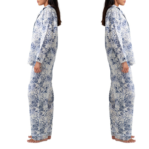 Ensemble de pyjama en satin non tissé uni 100 % soie pour femme, imprimé numérique teint en fil, confortable et doux, vente en gros, OEM - Product Image 4
