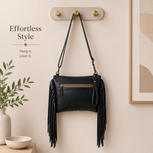 Sac à bandoulière en cuir Hairon pour femme, véritable cuir de vachette, sac à main western, sac à bandoulière en cuir repoussé, sac à main bohème, élégant et tendance - Product Image 3