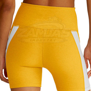 Shorts de yoga unis pour femmes, de qualité supérieure, élégants et unis, prix de gros, nouveau design, couleur unie - Product Image 4