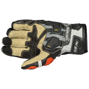 Guantes de Motociclismo de Dedo Completo, Transpirables, de Cuero, con Protección Contra Impactos, Azules y Amarillos de Alta Visibilidad, Unisex, para Motocross - Product Image 4