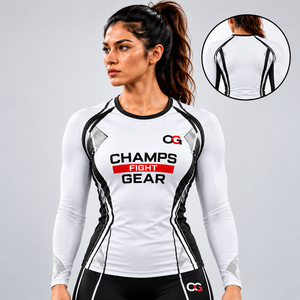 Custom OEM <b>Women</b> Muay Thai Compression Top Breathable MMA <b>Rash</b> <b>Guard</b> Fitness Workout Martial Arts Training Gear - Product Image 3