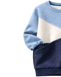 Sweat-shirt en molleton personnalisé bleu ciel marine avec broderie d'oiseaux pour femme, mélange de coton, col rond, hiver, sur mesure OEM ODM - Product Image 4