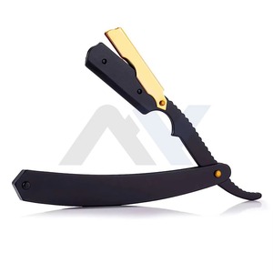 Black Gold Stainless Steel Professional Straight Edge Swing Lock Razor 1 <strong>point</strong> 5mm Compatible Barber <strong>Shaving</strong> Tool for Face Groom - Product Image 5