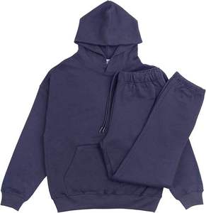 Conjunto Deportivo Informal para Hombre, 100% Algodón, Felpa Francesa Ligera, con Logotipo Personalizado, Sudadera con Capucha y Pantalones Deportivos - Product Image 4