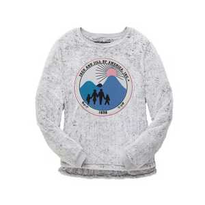 Sweat-shirt à logo en fourrure pour femmes Jack and Jill, col rond en sherpa, manches longues, pull d'hiver confortable, doux, chaud, tendance - Product Image 1